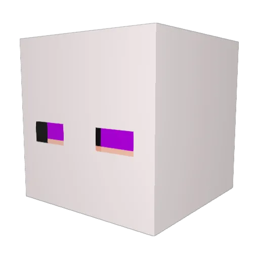 Mureta_ Minecraft avatar head, 3D render