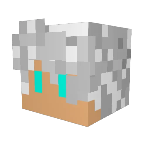 Muretovik Minecraft avatar head, 3D render