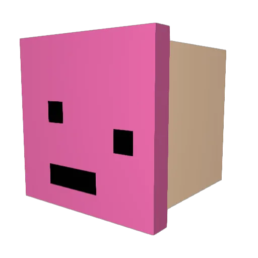 Muretre Minecraft avatar head, 3D render