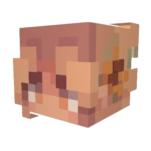 MurgilyGirl Minecraft avatar head, 3D render