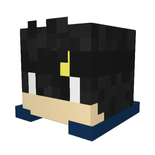 MuriDerLauch Minecraft avatar head, 3D render