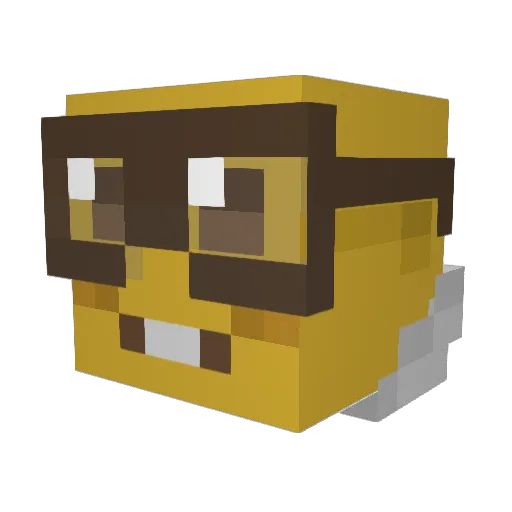 MuriGlue Minecraft avatar head, 3D render
