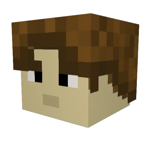 MuriaOdos Minecraft avatar head, 3D render