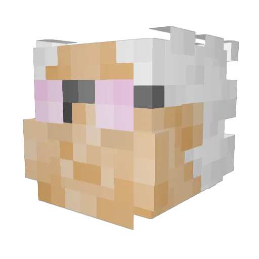 MurielBagge Minecraft avatar head, 3D render