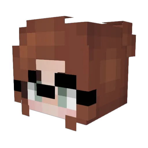 Murikah Minecraft avatar head, 3D render