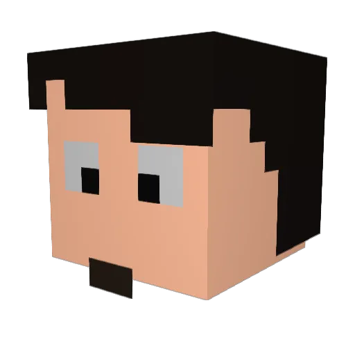 MuriloCamargo Minecraft avatar head, 3D render