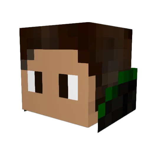 MuriloMagdaleno Minecraft avatar head, 3D render