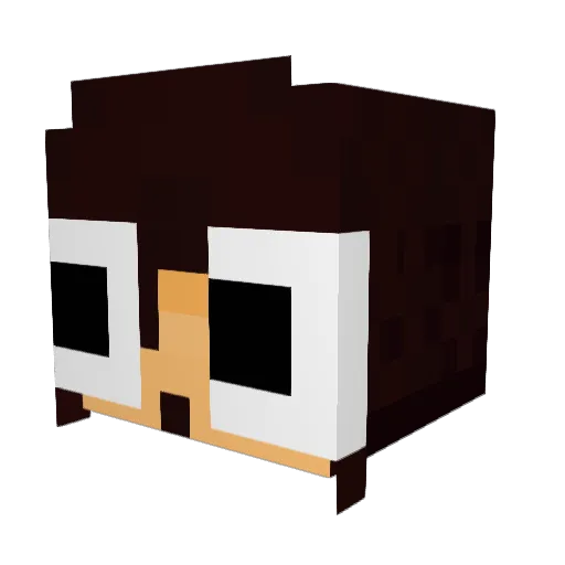 Murioz Minecraft avatar head, 3D render
