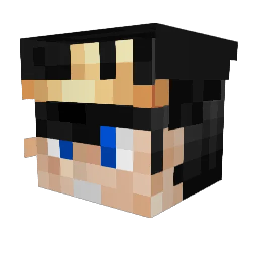 Murko Minecraft avatar head, 3D render