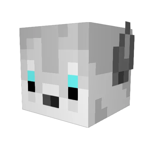 MurkrowLady Minecraft avatar head, 3D render