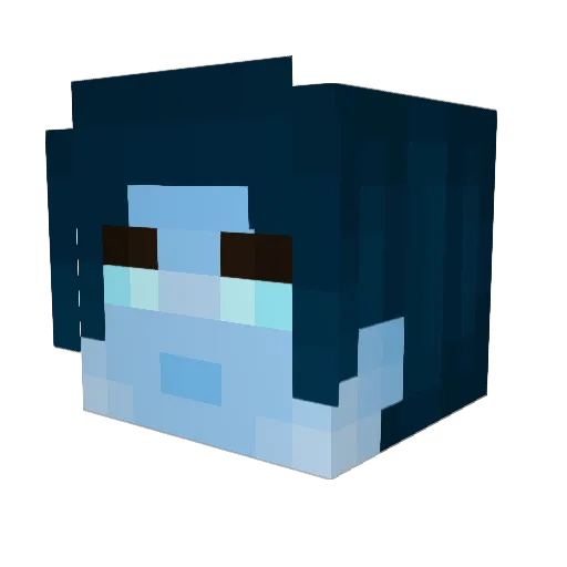MurkyTexasMan Minecraft avatar head, 3D render