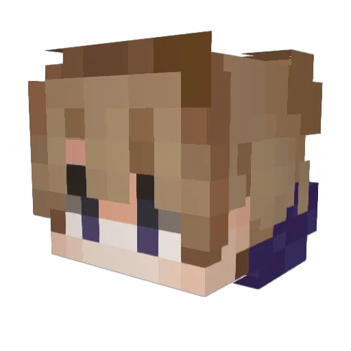 Murlatron Minecraft avatar head, 3D render