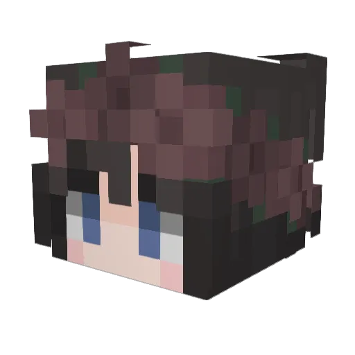 Murlika Minecraft avatar head, 3D render