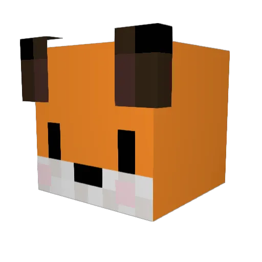 Murlis_ Minecraft avatar head, 3D render
