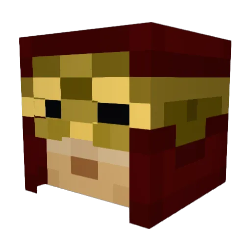 MurlocEmperor Minecraft avatar head, 3D render