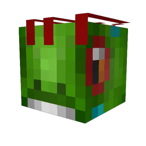 MurlocWizard Minecraft avatar head, 3D render