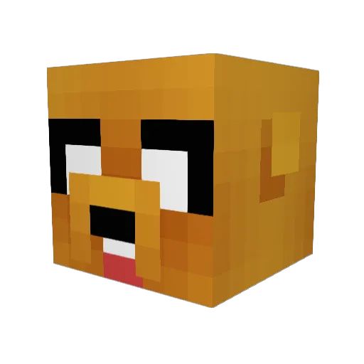 Murlord Minecraft avatar head, 3D render