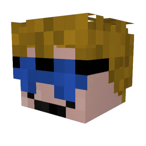MurmelGamer Minecraft avatar head, 3D render