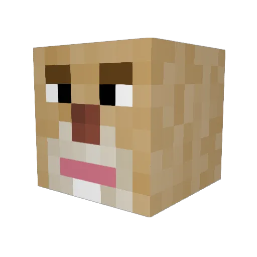 MurmelgamesTV Minecraft avatar head, 3D render