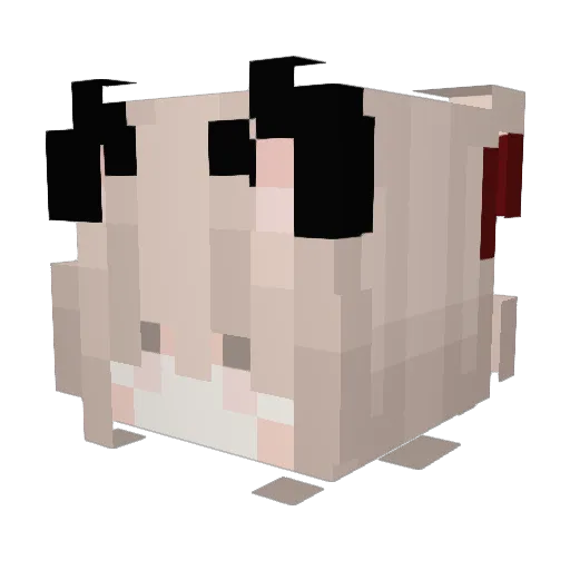 Murochka Minecraft avatar head, 3D render