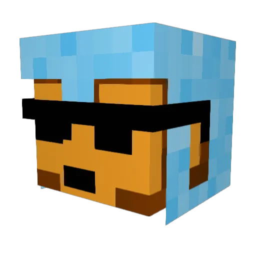 MurphMeta Minecraft avatar head, 3D render