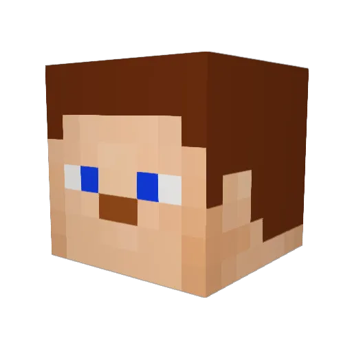 Murphoidex Minecraft avatar head, 3D render