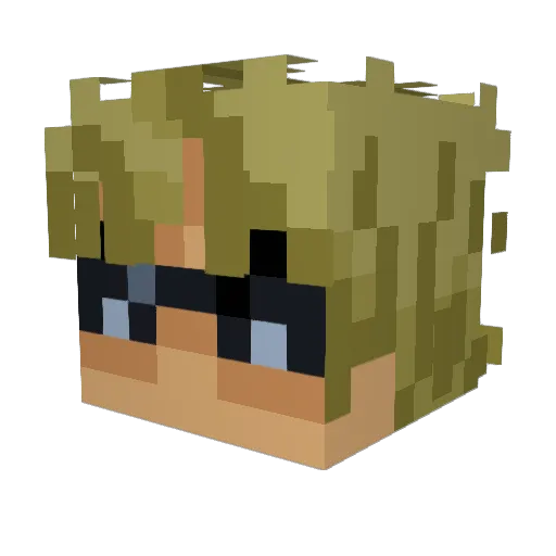 MurphyGK Minecraft avatar head, 3D render