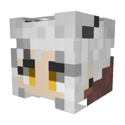 Murphychuu Minecraft avatar head, 3D render