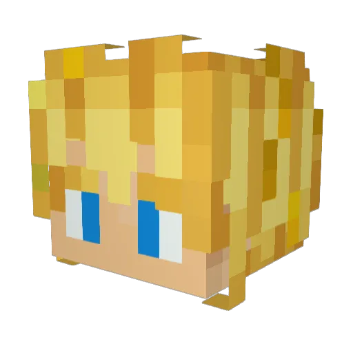 Murphygt Minecraft avatar head, 3D render