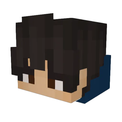 Murqzz Minecraft avatar head, 3D render
