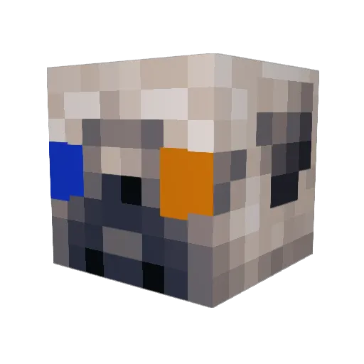 MurrMC Minecraft avatar head, 3D render