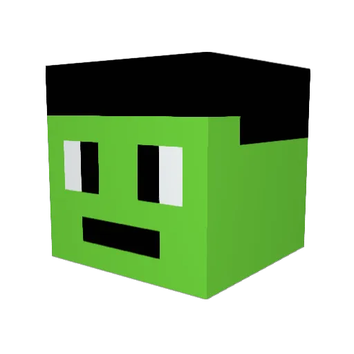 Murrak Minecraft avatar head, 3D render