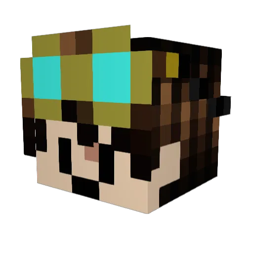 Murrco Minecraft avatar head, 3D render