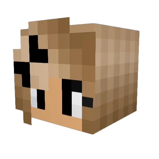 Murrpurr Minecraft avatar head, 3D render