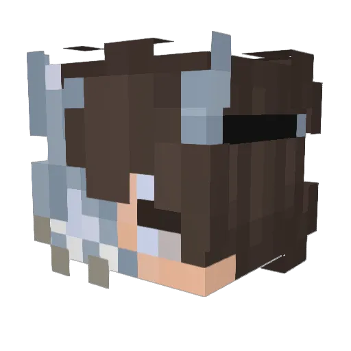 MurstenDK Minecraft avatar head, 3D render