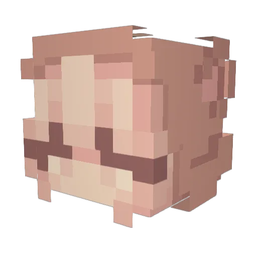 MursuZ Minecraft avatar head, 3D render
