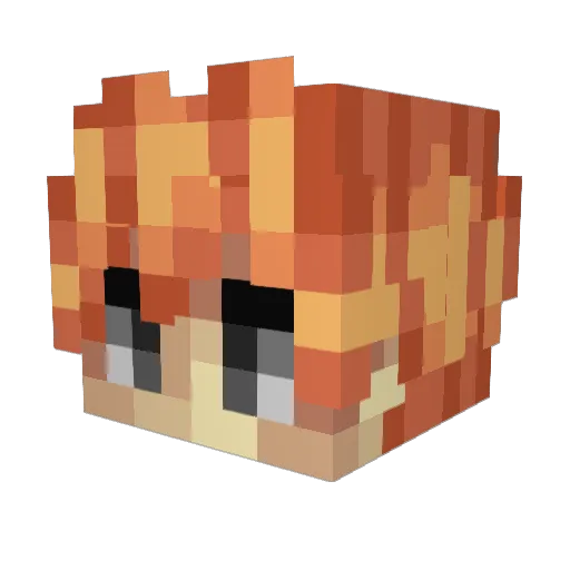 Murtbruh Minecraft avatar head, 3D render