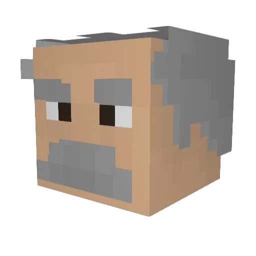 Murutz Minecraft avatar head, 3D render