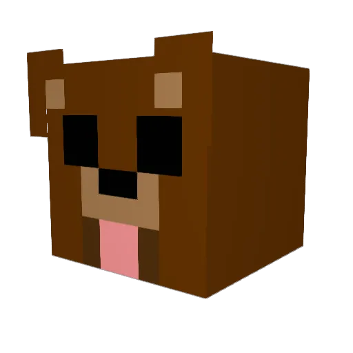 Murvy Minecraft avatar head, 3D render
