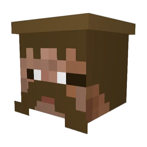 Murzak1 Minecraft avatar head, 3D render