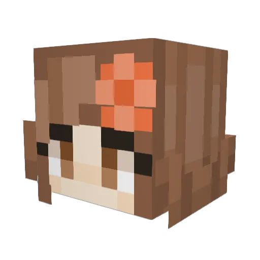 Murzine Minecraft avatar head, 3D render