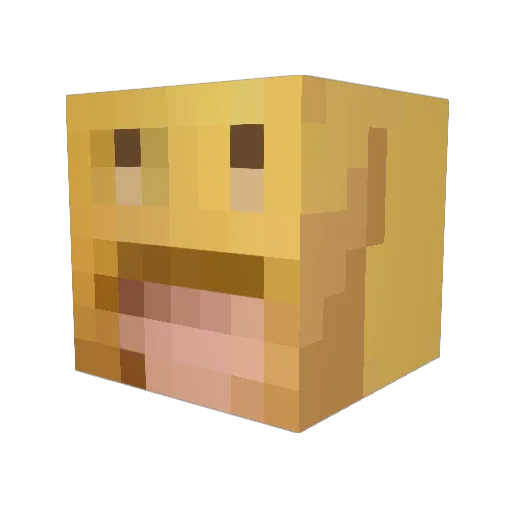 Mus17 Minecraft avatar head, 3D render