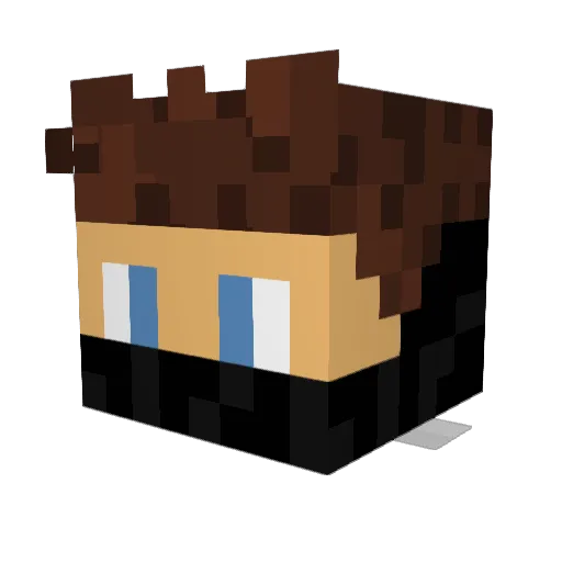 MusXk Minecraft avatar head, 3D render