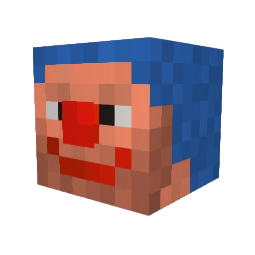 Musa09 Minecraft avatar head, 3D render