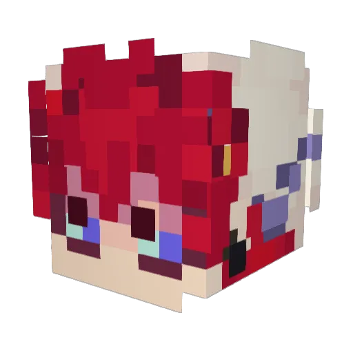 MusaL1 Minecraft avatar head, 3D render