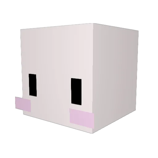 Musago Minecraft avatar head, 3D render