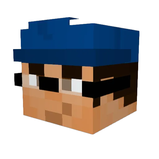 Musamo Minecraft avatar head, 3D render