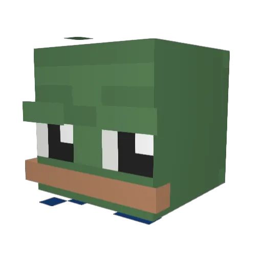 Musashi55 Minecraft avatar head, 3D render