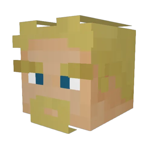 Musavela Minecraft avatar head, 3D render