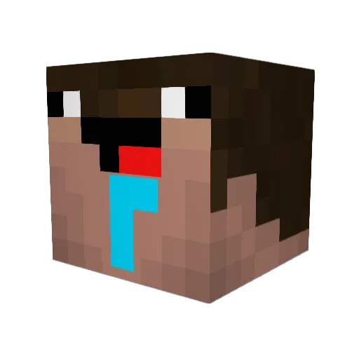 Muschlinger Minecraft avatar head, 3D render